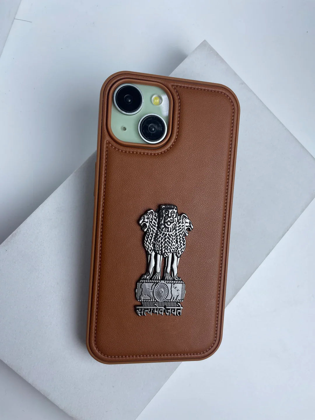 Satyamev Jayate Textured Leather Case - iPhone