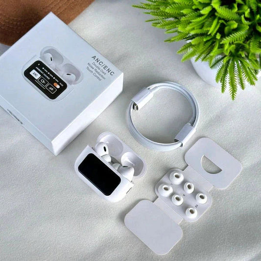 Display Screen Wireless Earbuds | Touch Display Case + ANC + iOS & Android Compatible (Zodix Pro)