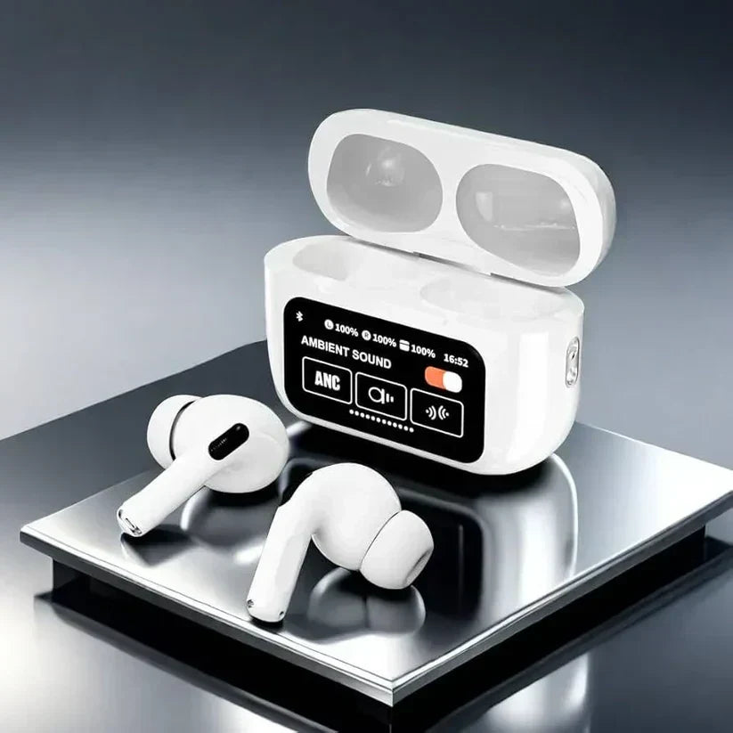Display Screen Wireless Earbuds | Touch Display Case + ANC + iOS & Android Compatible (Zodix Pro)